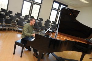 Martin playing the piano